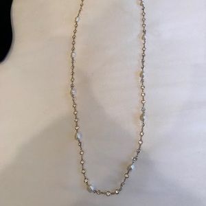 Pearl and crystal necklace